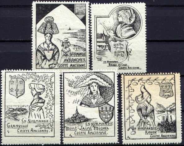 133-049 - Coiffes Normandie - Lot de 5