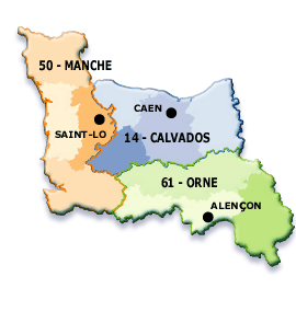 Carte Basse-Normandie