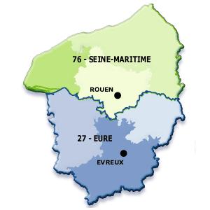 Carte de Haute-Normandie