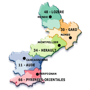 Carte Languedoc - Roussillon