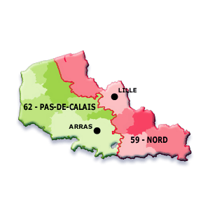 Carte Nord - Pas-de-Calais
