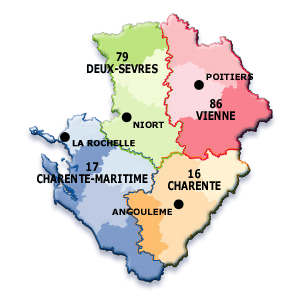 Carte Poitou-Charentes