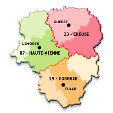 Carte région Limousin