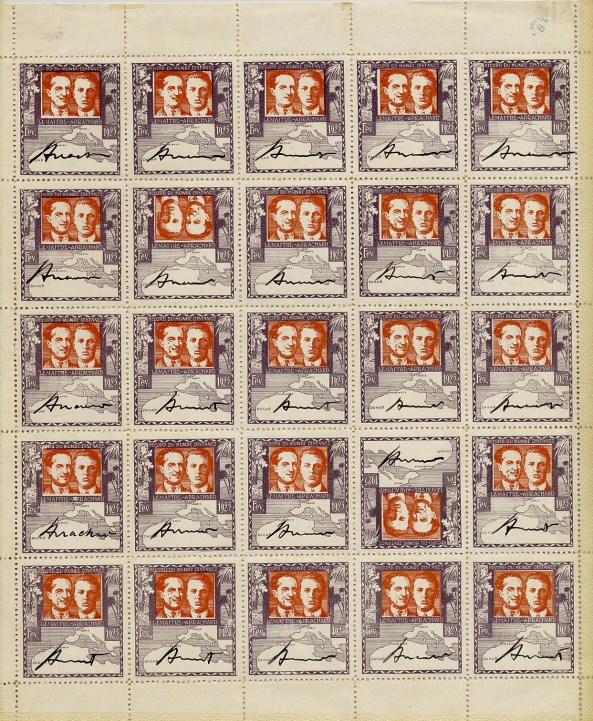 Planche dent. et gommée, vig. signées ARRACHARD