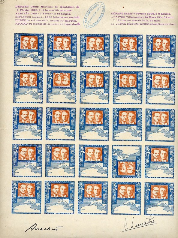 Planche Essai Lemaitre et Arrachard  fond bleu